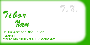 tibor nan business card