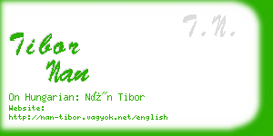 tibor nan business card